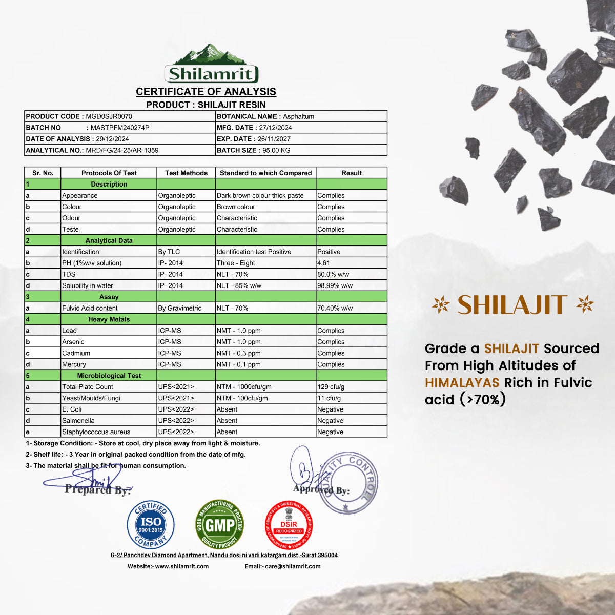 Shilamrit Shilajit